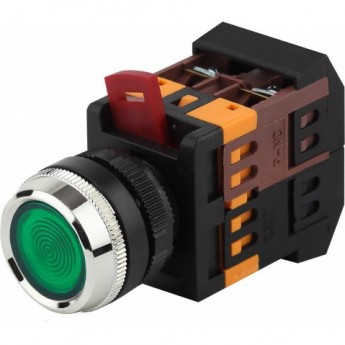 Кнопка ЭРА ABLFS-22 зел. D22мм неон/240В 1з+1р BBT30-ABLFS-K06E Б0045656