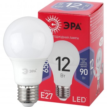Лампа светодиодная ЭРА RED LINE LED A60-12W-865-E27 R 12Вт A60 груша 6500К холод. бел E27