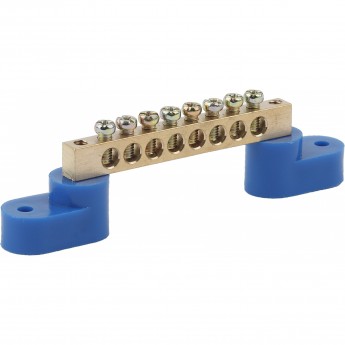 Шина N ноль на двух угловых изоляторах ЭРА ШНИ-8х12-8-У2 NO-222-67 син. уп.10шт Б0033446