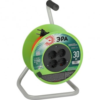 Удлинитель на катушке ЭРА Б0059782 4х30м без заземл. RP-4-2x1.0-30m ПВС 2х1